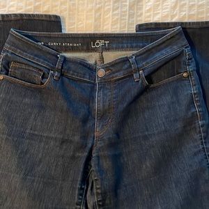 Loft curvy straight jeans. 8/29
